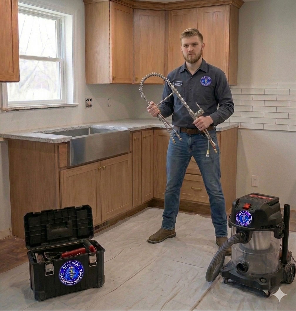 Handyman installing electrical fixtures in a Sacramento home